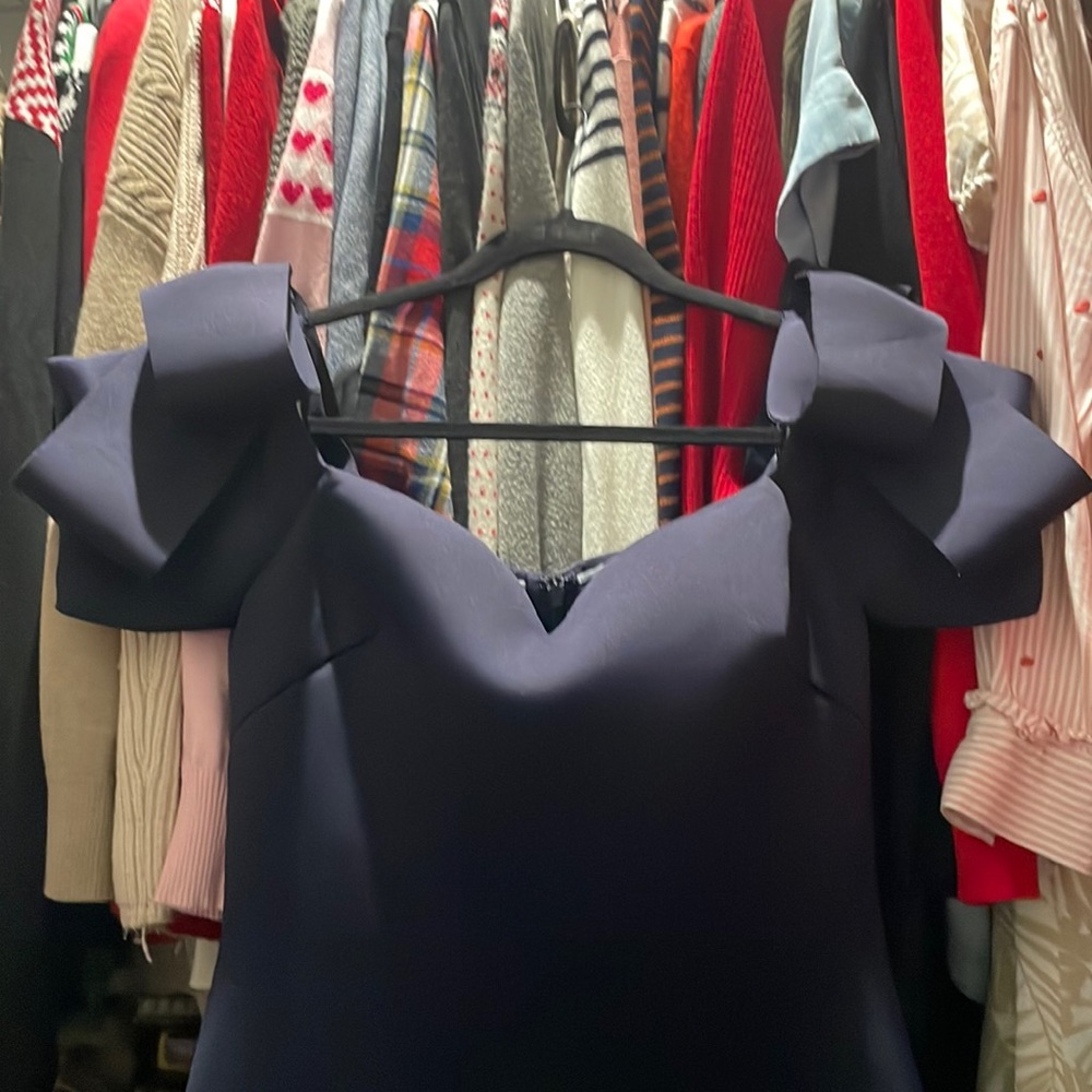 Off shoulder mermaid dress Navy blue